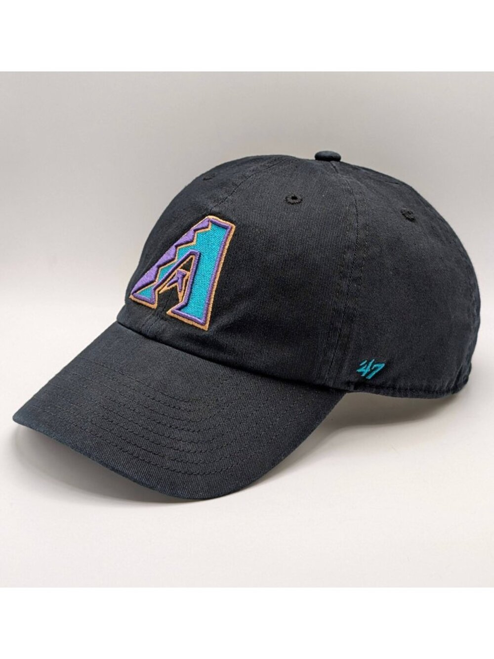Arizona Diamondbacks Strap Back Hat Black MLB Baseball Cap '47 Brand Teal Purple